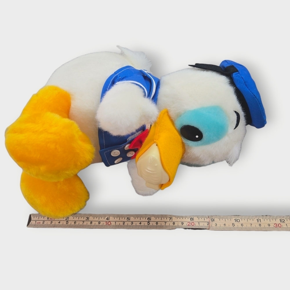 1970s NWT Disney Plush Doll Vintage Donald Duck "25cm" Retro Sun and Star Rare - Picture 9 of 9